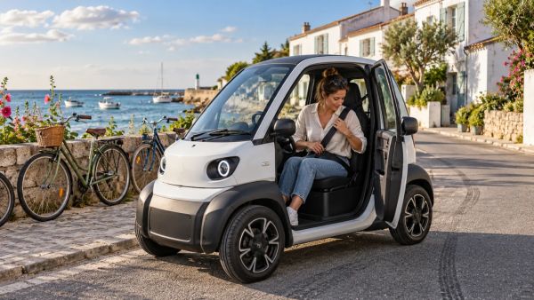 Boucler la ceinture : les avantages d'une voiture électrique sans permis